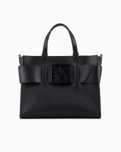 ARMANI EXCHANGE Borsa a tracolla nera da donna in pelle sintetica