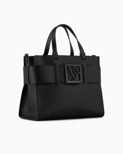 ARMANI EXCHANGE Borsa a tracolla nera da donna in pelle sintetica