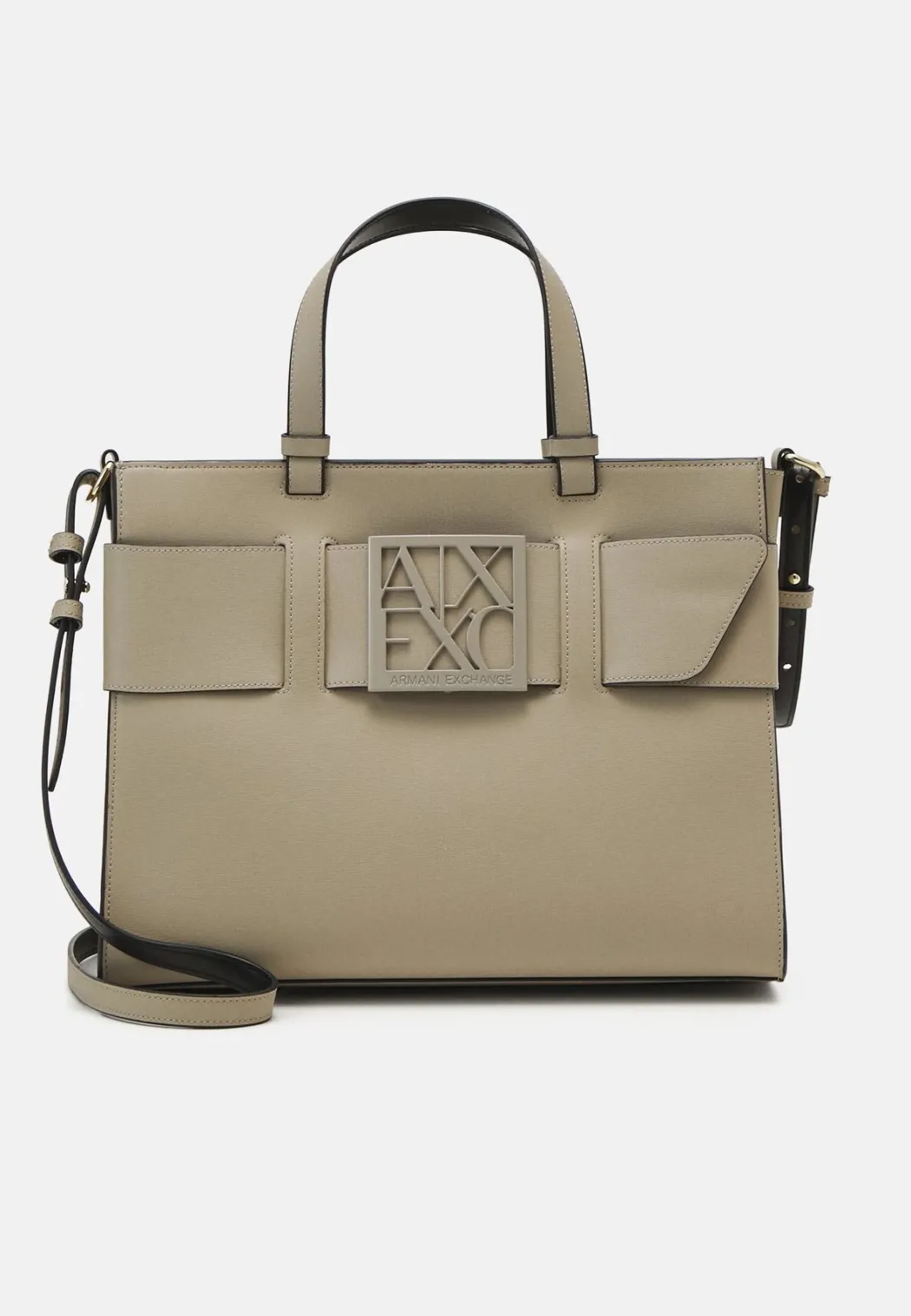 ARMANI EXCHANGE Borsa a tracolla nera da donna in pelle sintetica