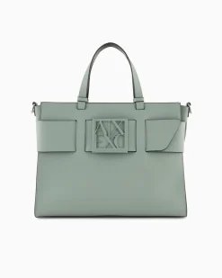 ARMANI EXCHANGE Borsa a tracolla nera da donna in pelle sintetica