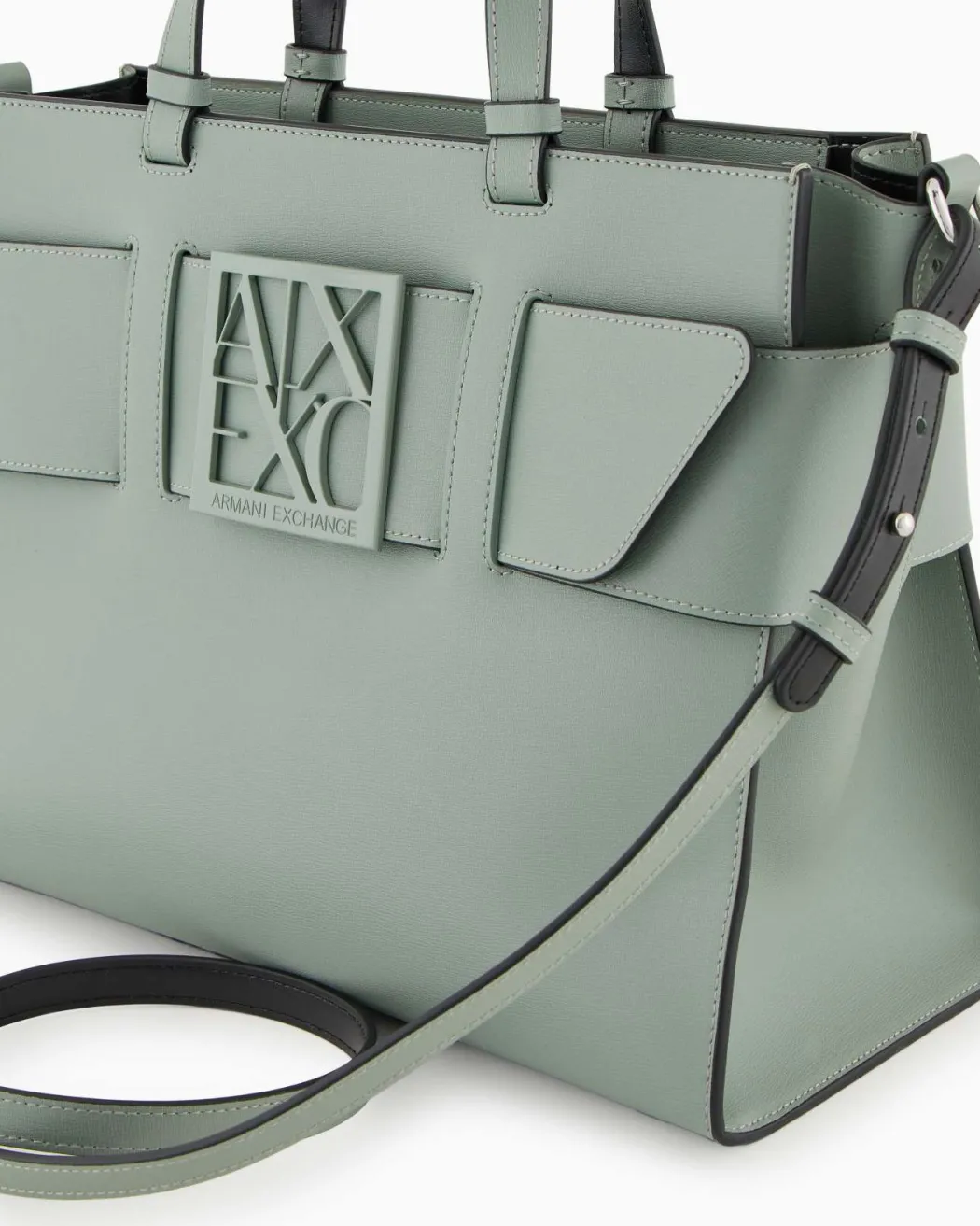 ARMANI EXCHANGE Borsa a tracolla nera da donna in pelle sintetica
