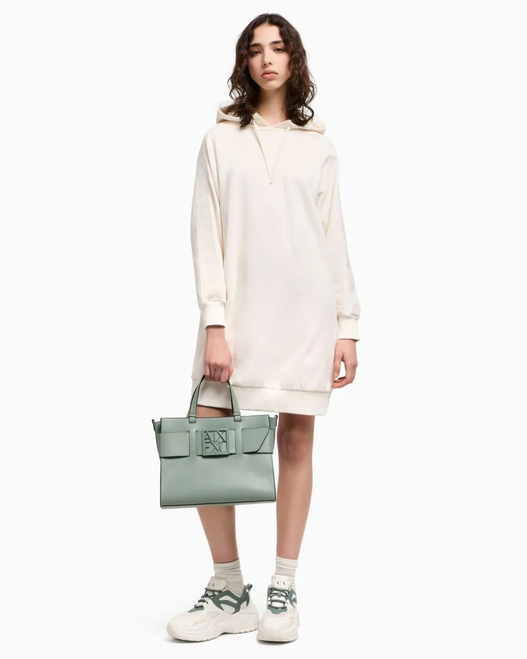 ARMANI EXCHANGE Borsa a tracolla nera da donna in pelle sintetica