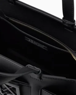ARMANI EXCHANGE Borsa a tracolla nera da donna in pelle sintetica