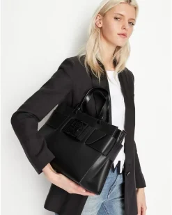 ARMANI EXCHANGE Borsa a tracolla nera da donna in pelle sintetica