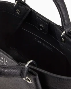 ARMANI EXCHANGE Borsa in ecopelle con dettaglio tracolla