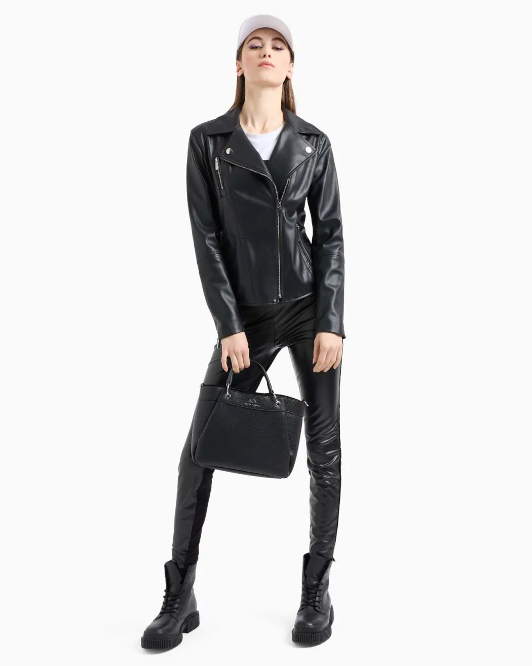 ARMANI EXCHANGE Borsa in ecopelle con dettaglio tracolla