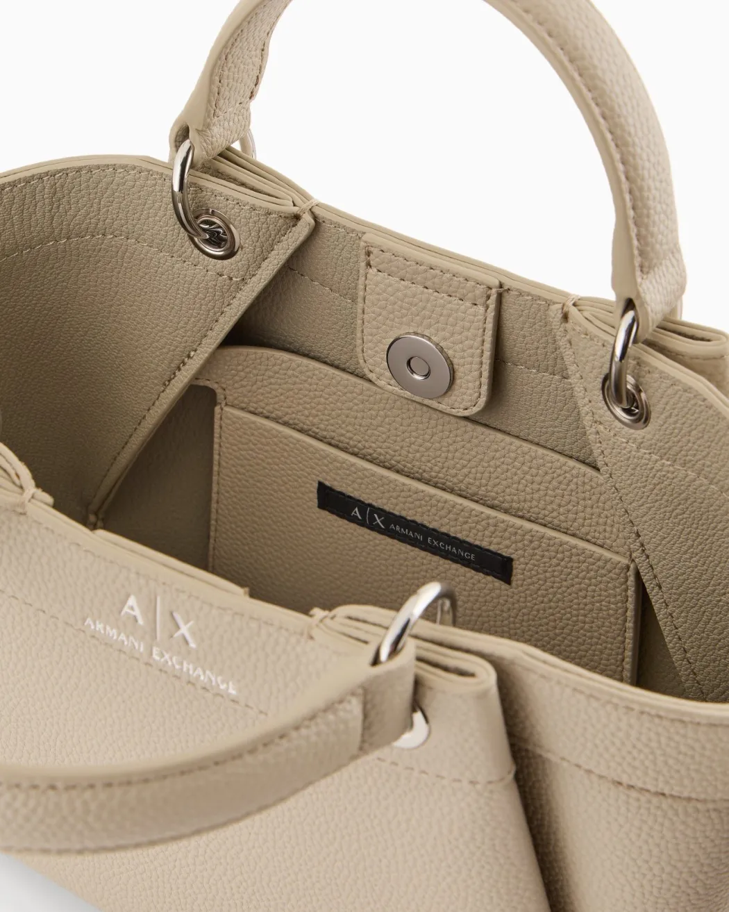 ARMANI EXCHANGE Borsa in ecopelle con dettaglio tracolla