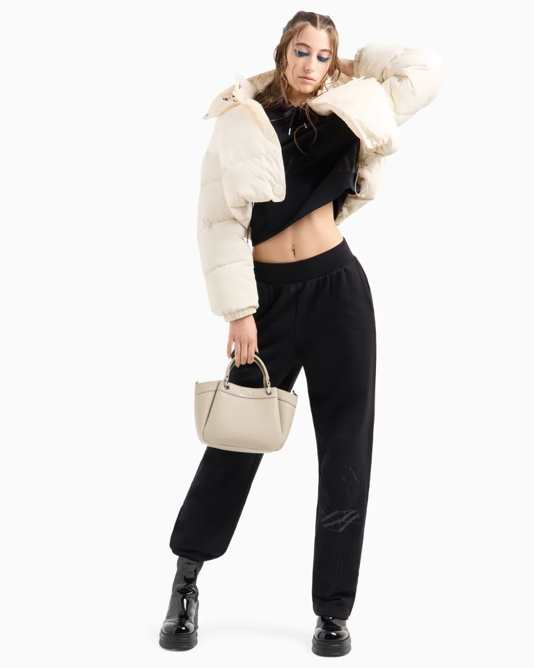 ARMANI EXCHANGE Borsa in ecopelle con dettaglio tracolla