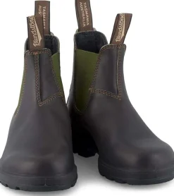BLUNDSTONE Stivaletti ORIGINALS BROWN LEATHER & OLIVE 519