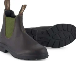 BLUNDSTONE Stivaletti ORIGINALS BROWN LEATHER & OLIVE 519