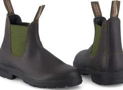 BLUNDSTONE Stivaletti ORIGINALS BROWN LEATHER & OLIVE 519