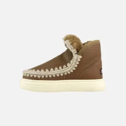 MOU MOU Eskimo Sneaker Bold Stivaletto Pelle Pelo Cracked