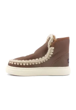 MOU MOU Eskimo Sneaker Bold Stivaletto Pelle Pelo Cracked