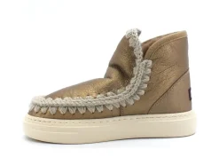 MOU MOU Eskimo Sneaker Bold Stivaletto Pelle Pelo Cracked