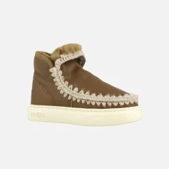 MOU MOU Eskimo Sneaker Bold Stivaletto Pelle Pelo Cracked