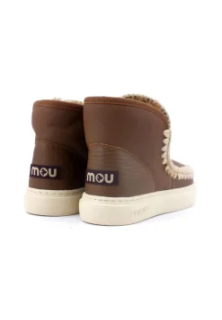 MOU MOU Eskimo Sneaker Bold Stivaletto Pelle Pelo Cracked