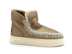 MOU MOU Eskimo Sneaker Bold Stivaletto Pelle Pelo Cracked