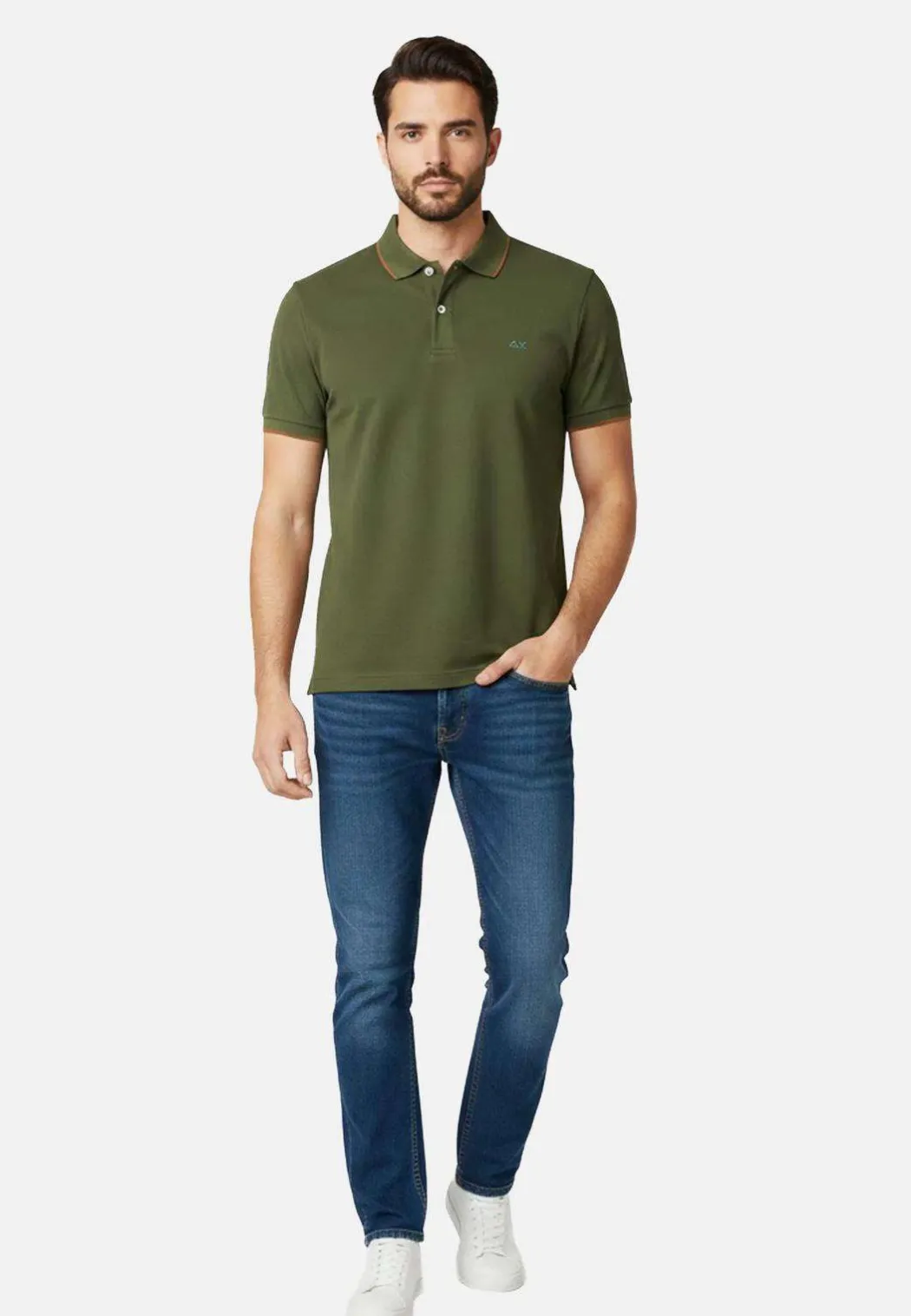 SUN 68 POLO SMALL STRIPE -A36111