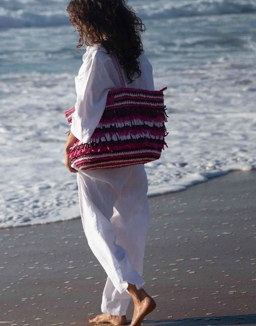 SUNDEK LIBERA FRINGES BORSA MARE DONNA - AW744ABPA100