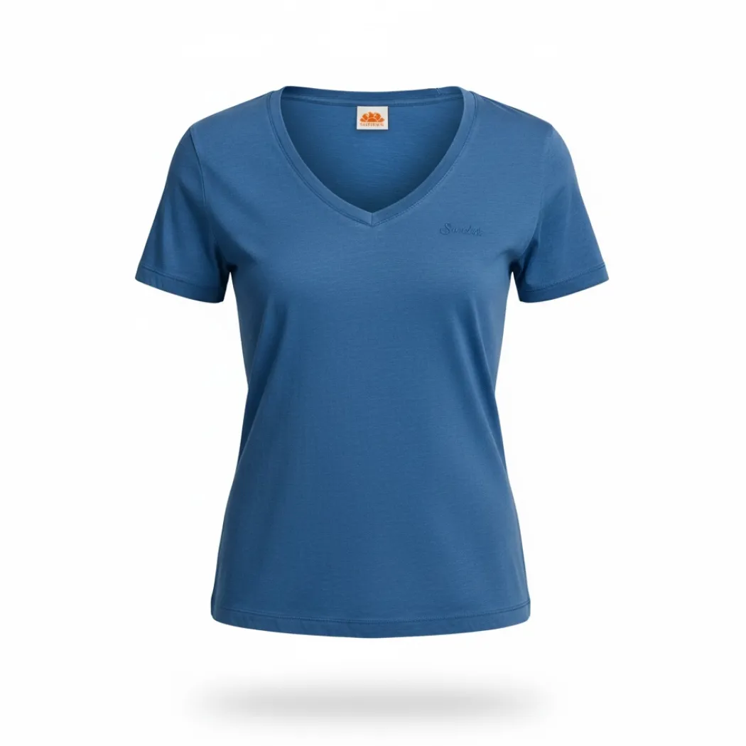 SUNDEK V-NECK T-SHIRT DONNA -W967TELI800
