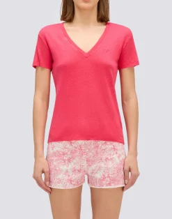 SUNDEK V-NECK T-SHIRT DONNA -W967TELI800