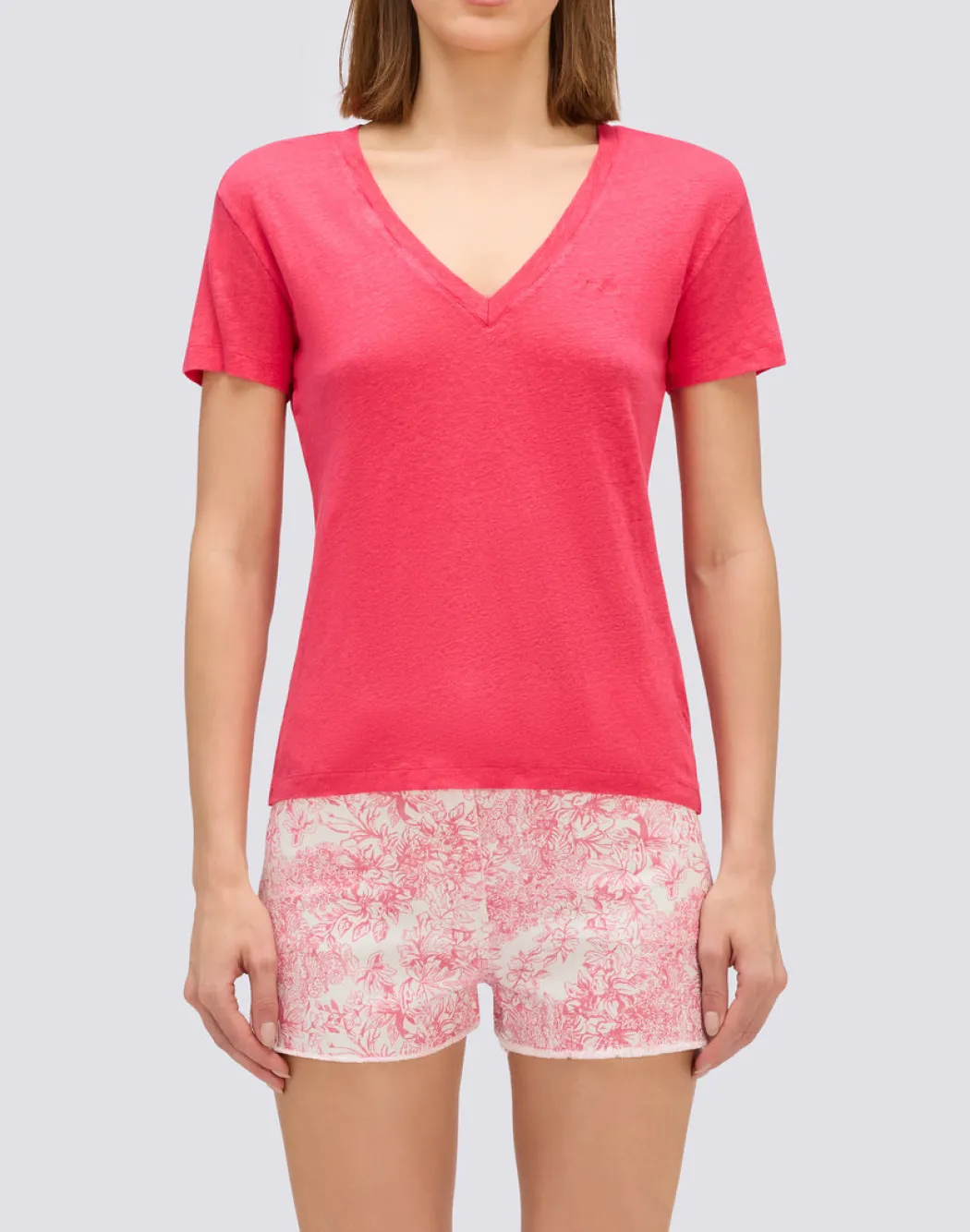 SUNDEK V-NECK T-SHIRT DONNA -W967TELI800